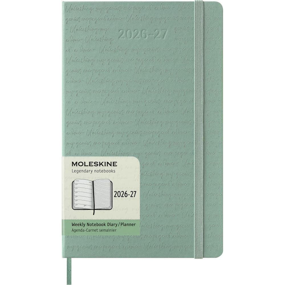 image Moleskine Sage Green Large Hard Cover 18-Month 2027 Weekly Planner