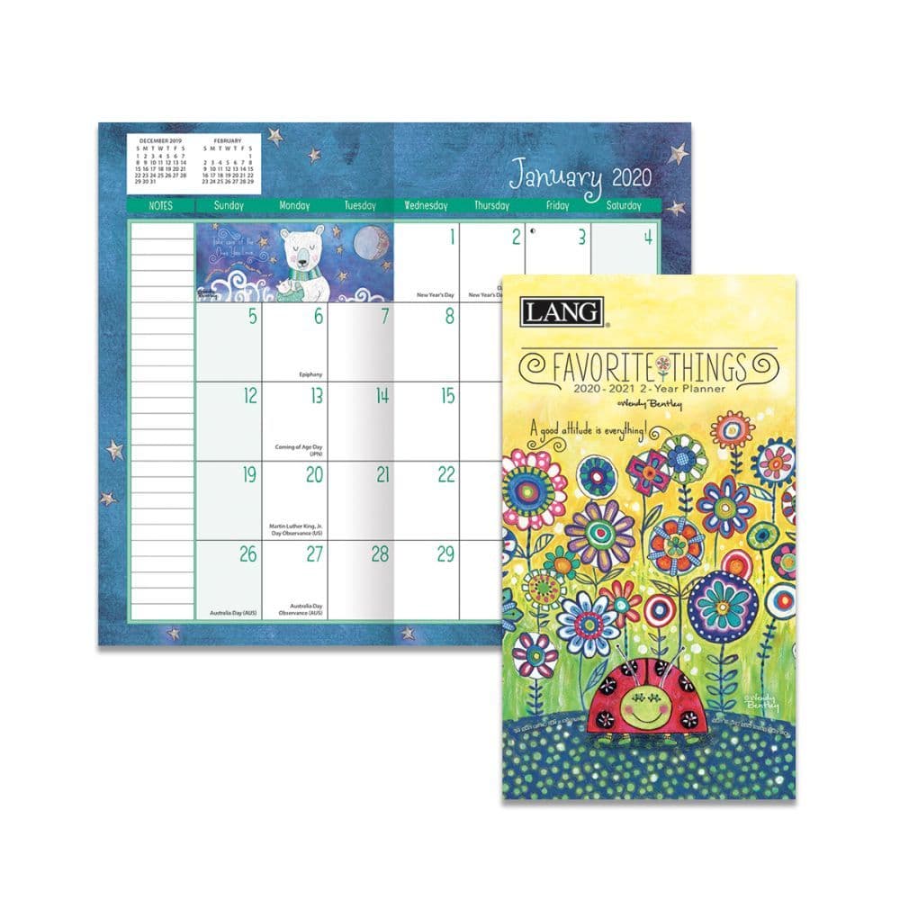 Favorite things 2 year planner by wendy bentley calendars