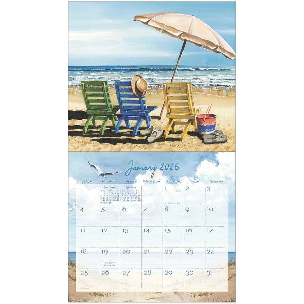 By The Sea by John Rossini 2026 Wall Calendar Second Alternate Image