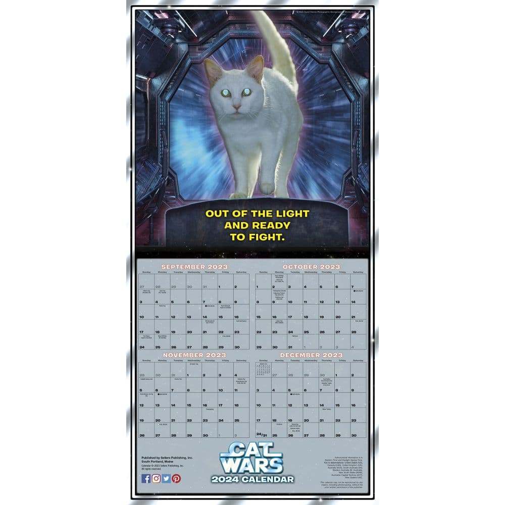 Cat Wars 2024 Wall Calendar