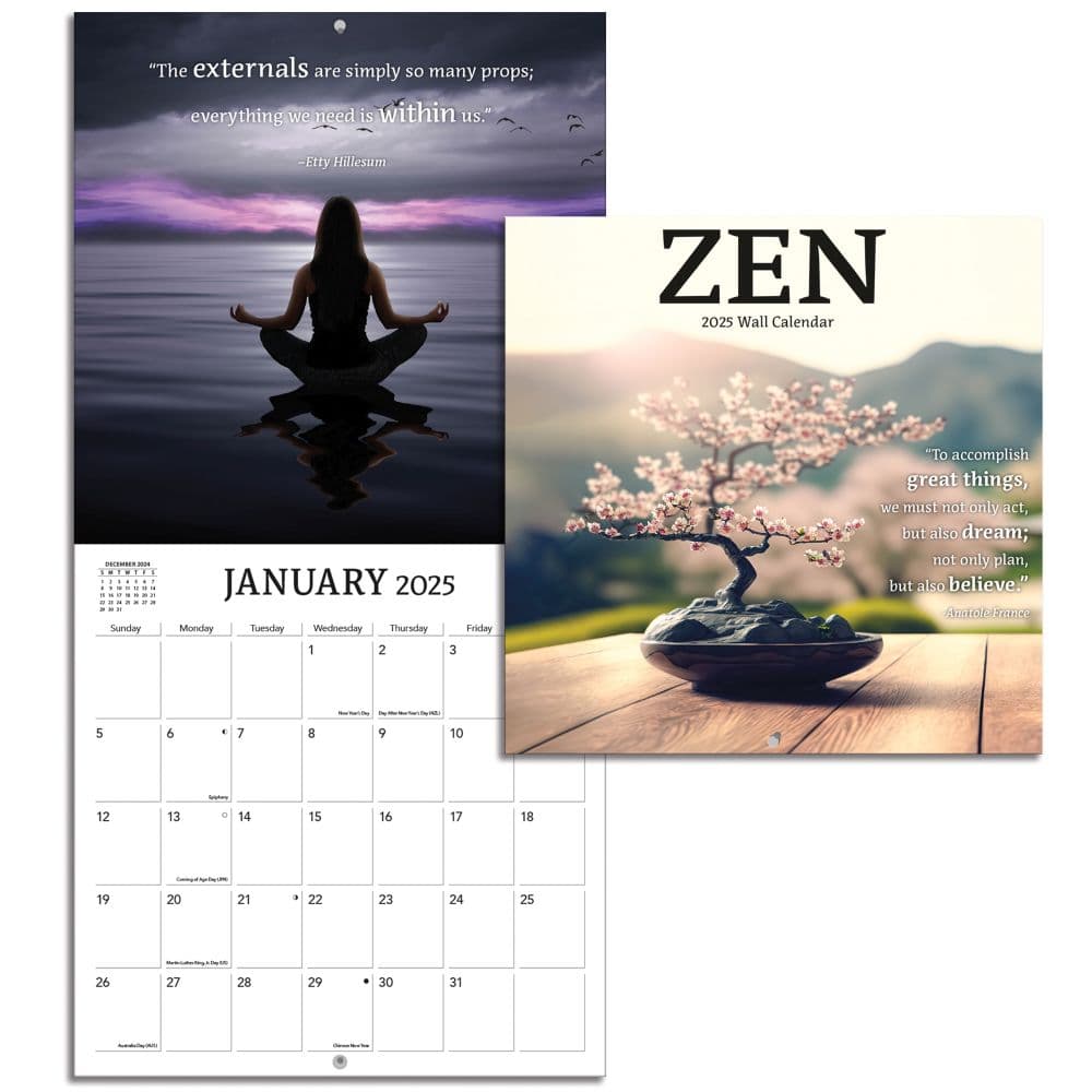 Zen Photo 2025 Mini Wall Calendar Alt4