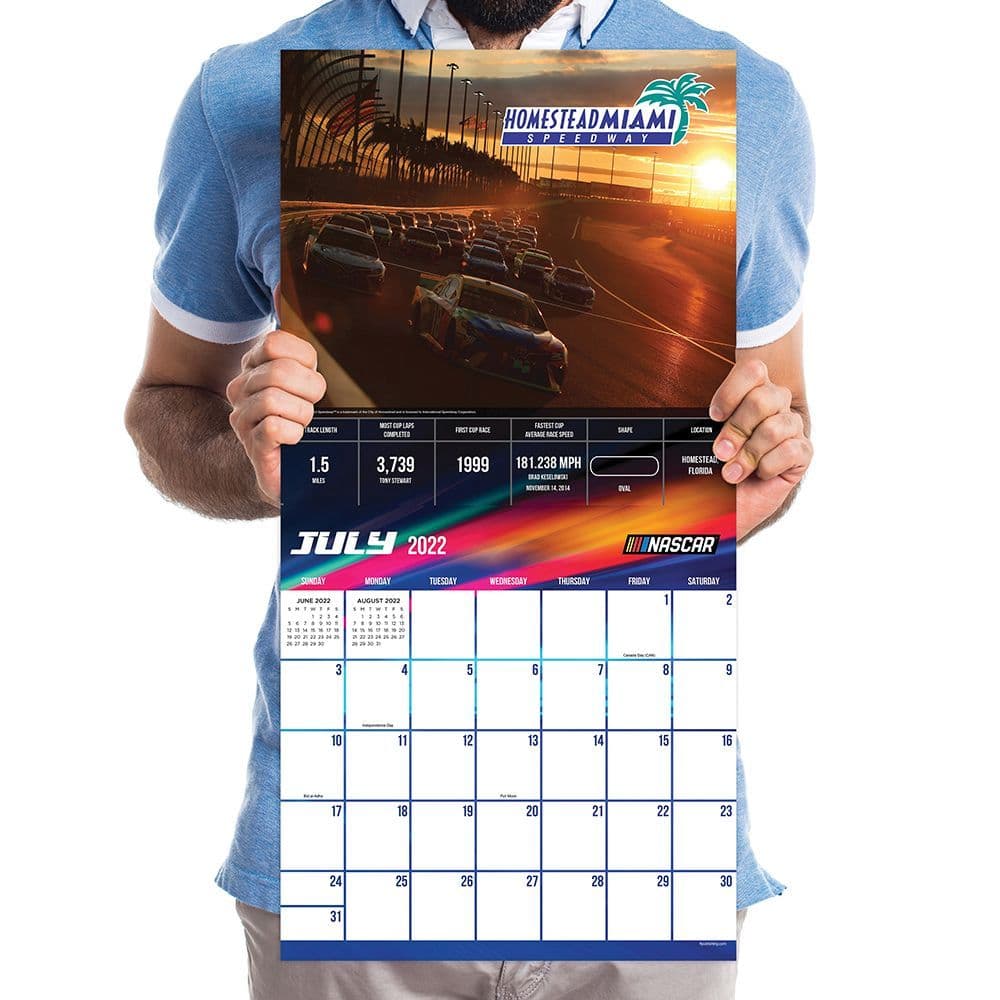 Nascar 2022 Calendar Tracks Of Nascar 2022 Wall Calendar - Calendars.com