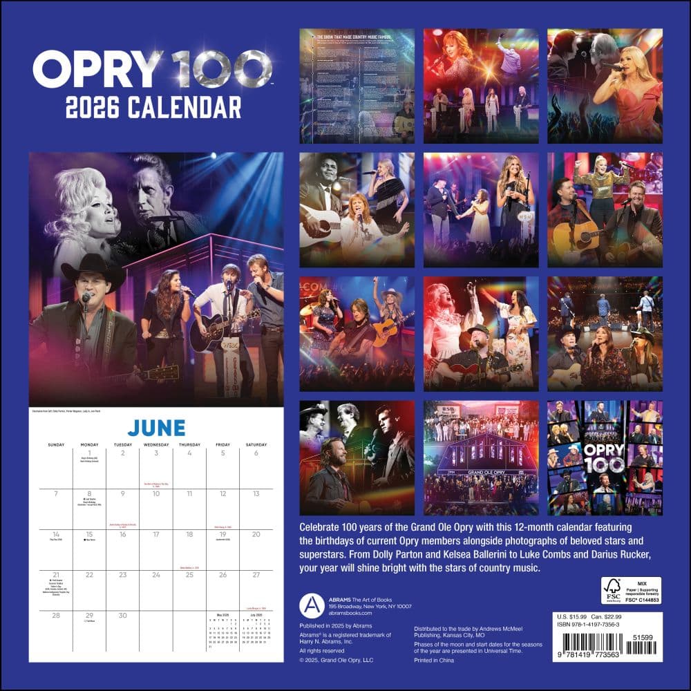 Grand Ole Opry 2026 Wall Calendar First Alternate Image