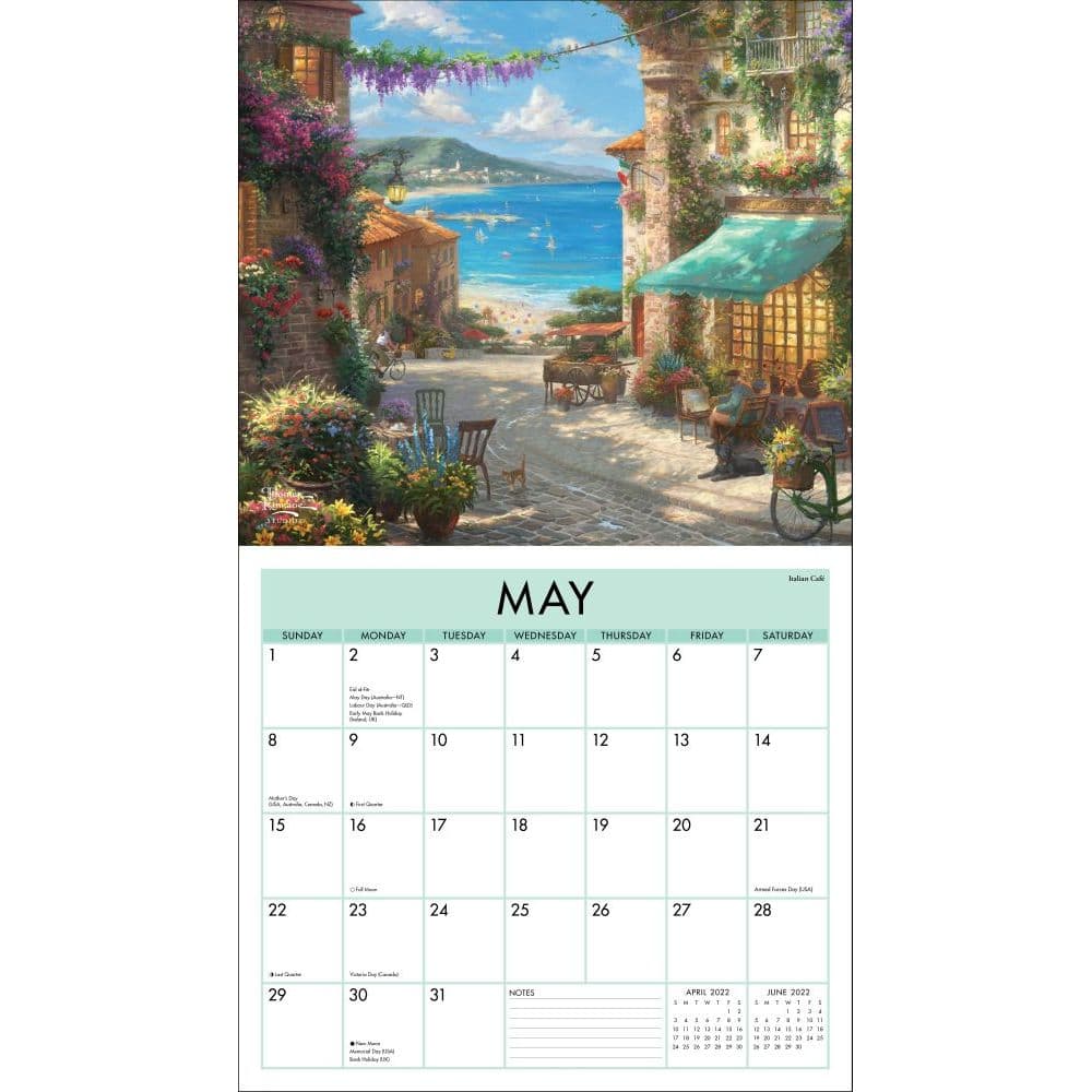 Thomas Kinkade Studios 2022 Deluxe Wall Calendar - Calendars.com