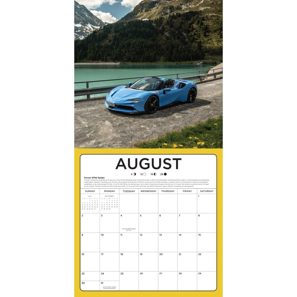 Supercars 2026 Wall Calendar Fourth Alternate Image