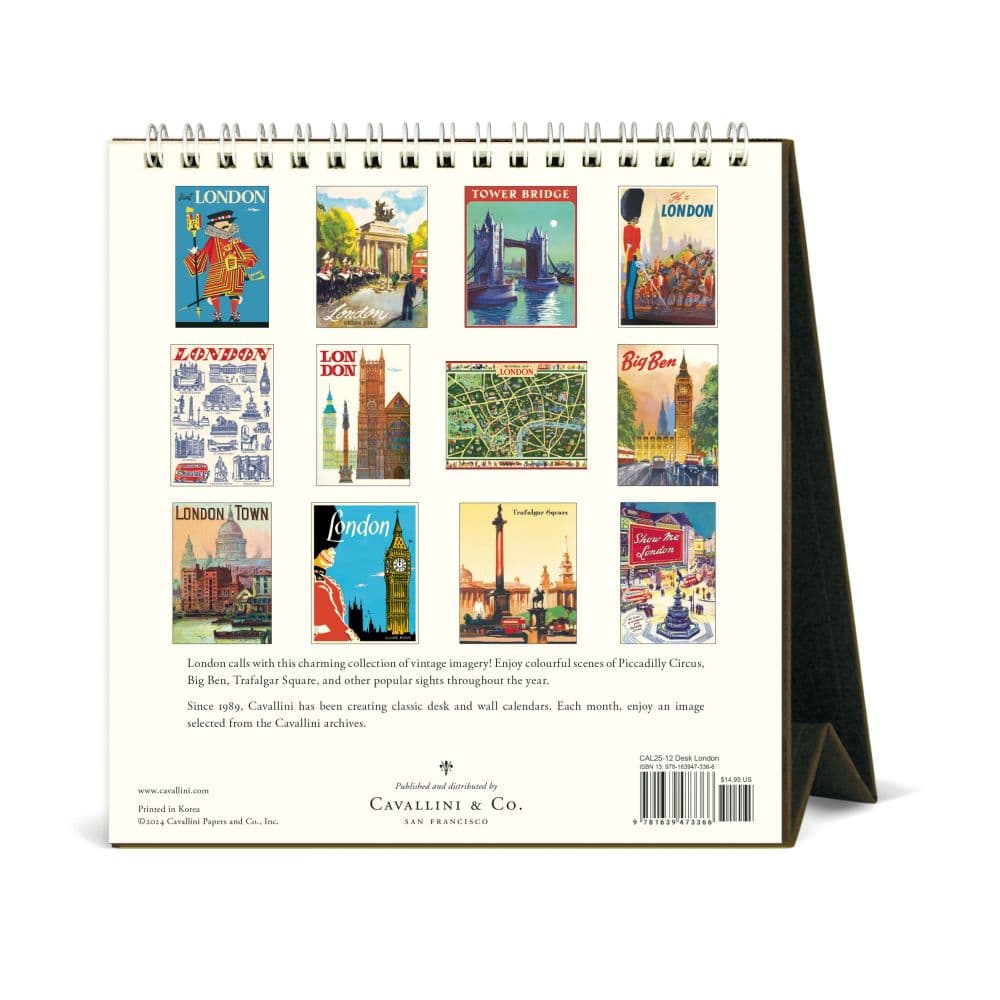 London Art 2025 Easel Desk Calendar Second Alternate Image width="1000" height="1000"