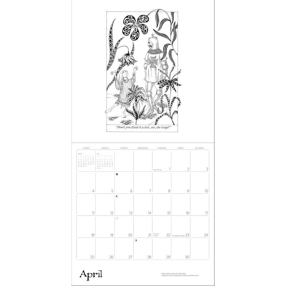 Edward Gorey 2027 Wall Calendar Third Alternate Image