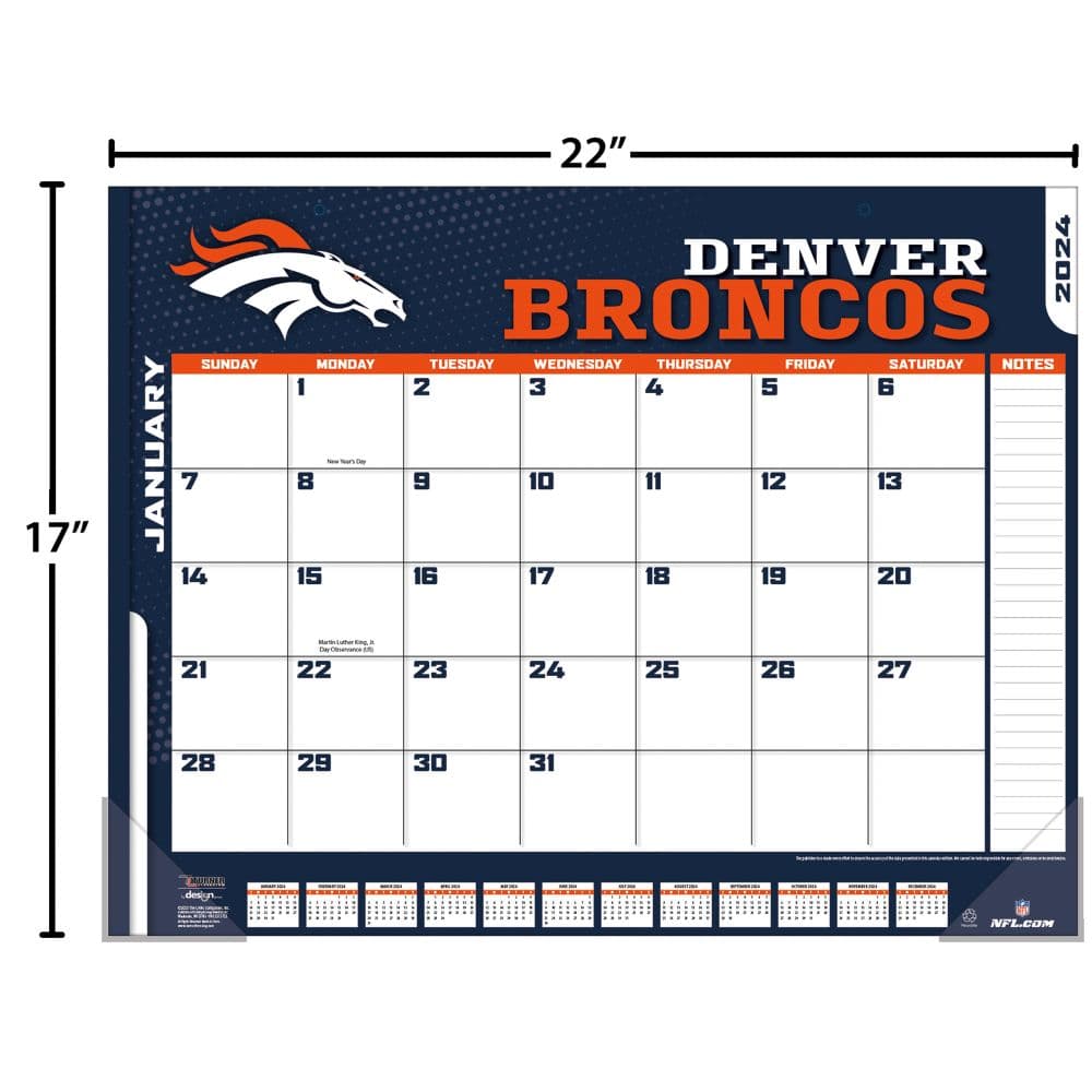 NFL Denver Broncos 2024 Desk Pad Fourth Alternate Image width=&quot;1000&quot; height=&quot;1000&quot;