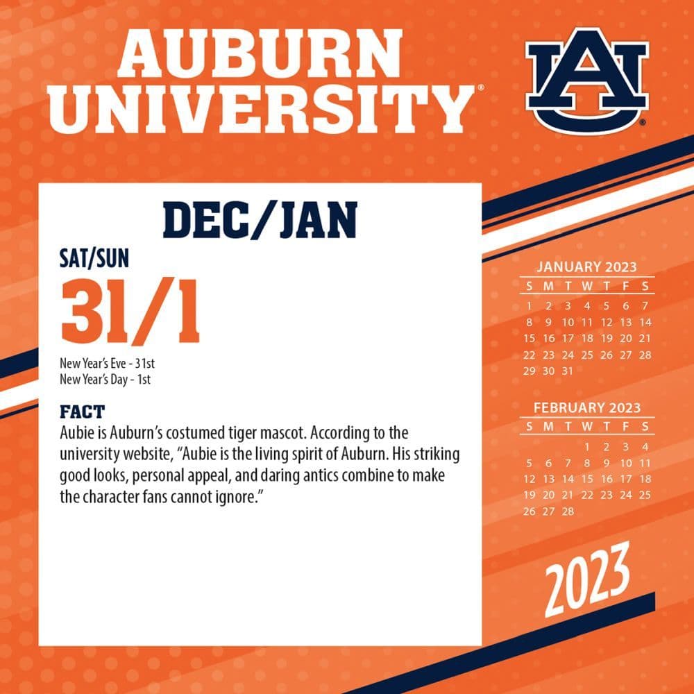 Auburn Bid Calendar Customize and Print