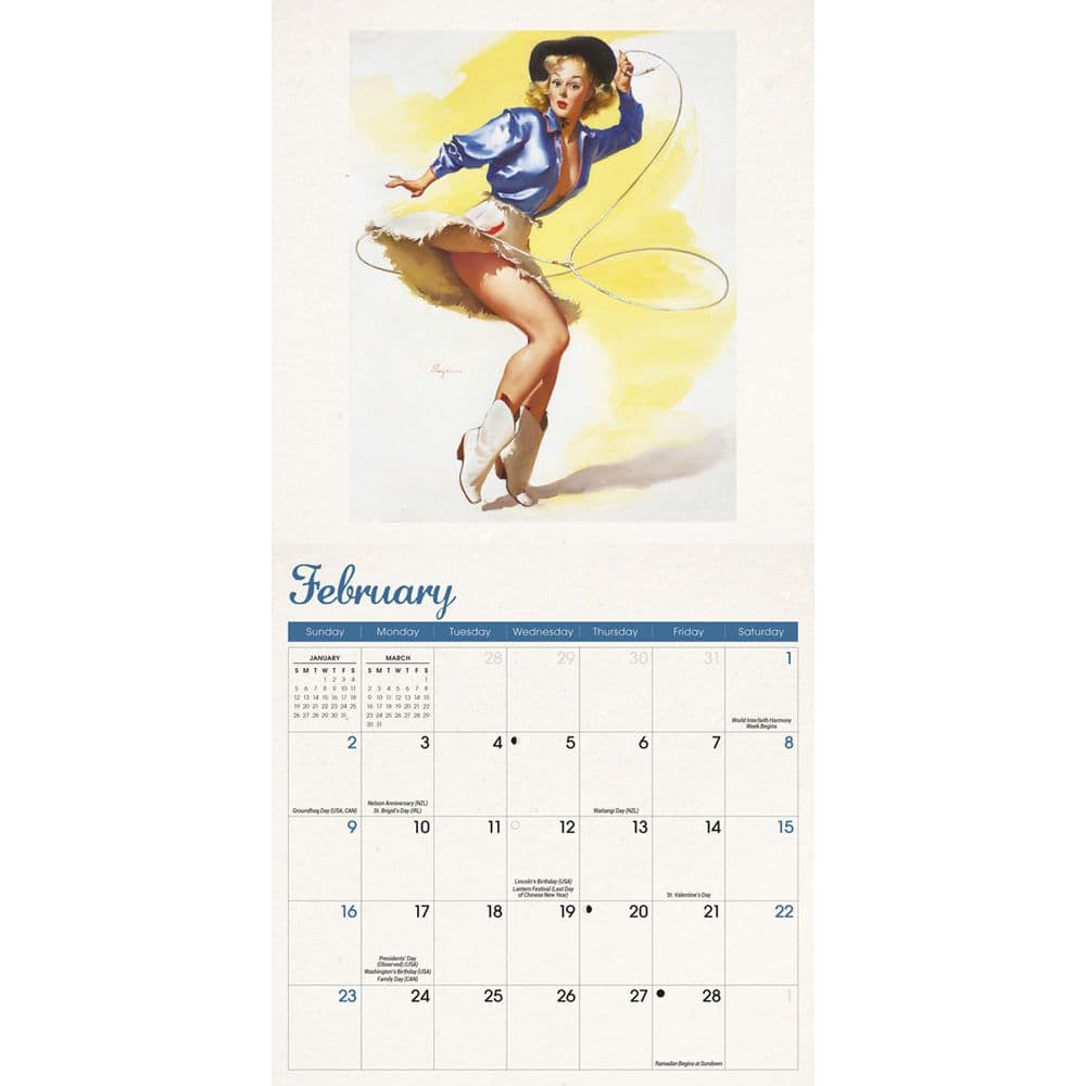 Pin Ups 2025 Mini Wall Calendar Second Alternate Image width=&quot;1000&quot; height=&quot;1000&quot;