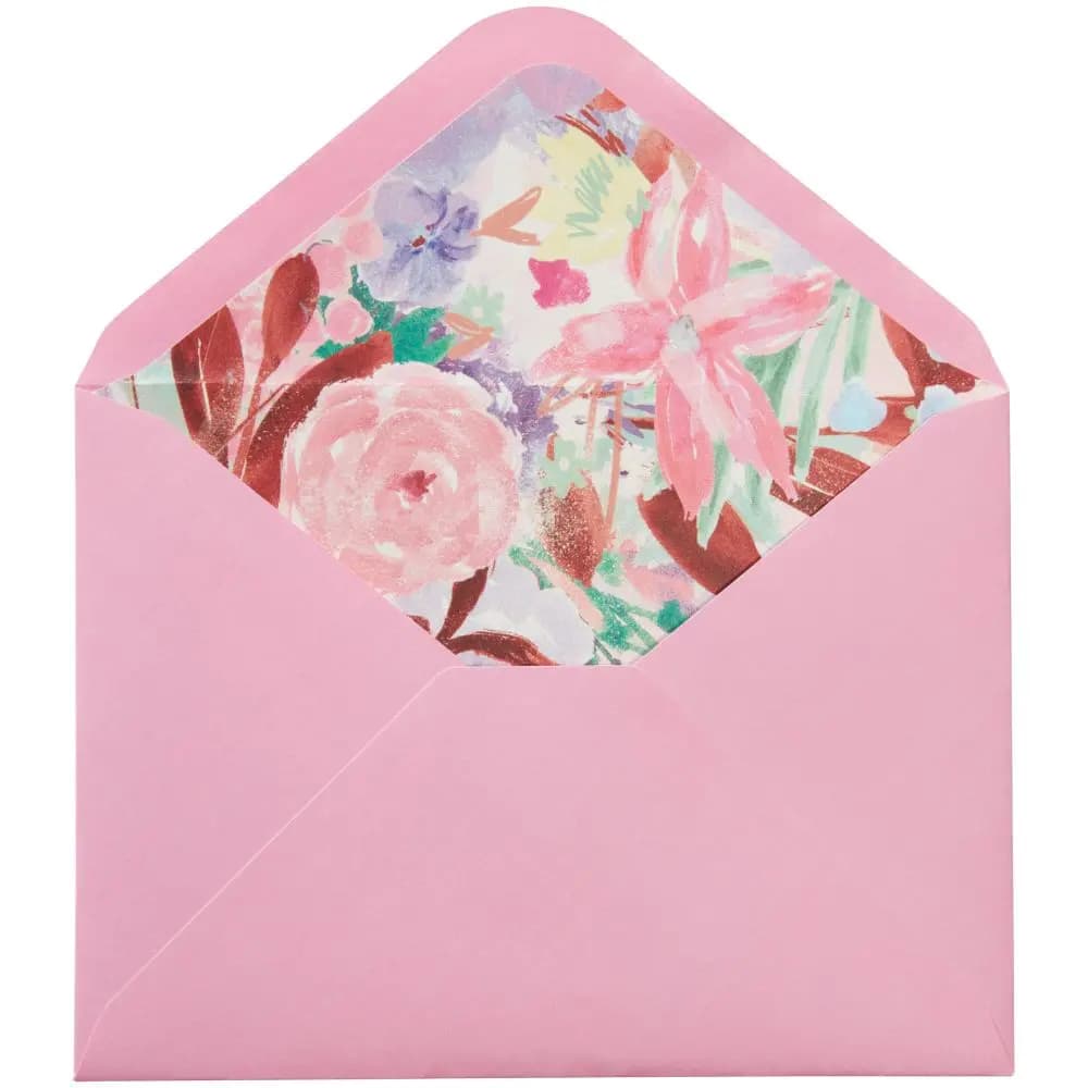 Garden Peacock Blank Card envelope