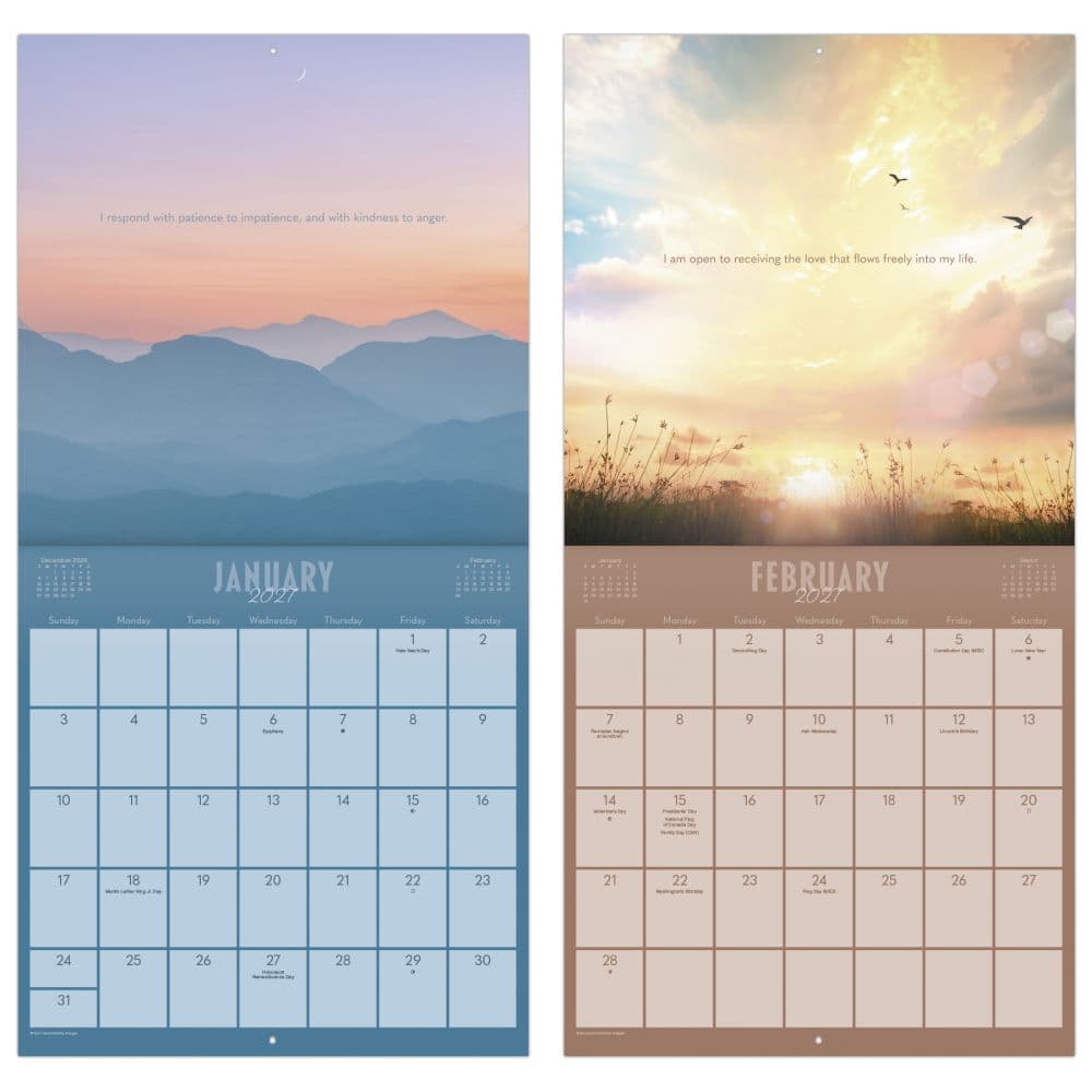 Calming Affirmations 2027 Wall Calendar Fifth Alternate Image