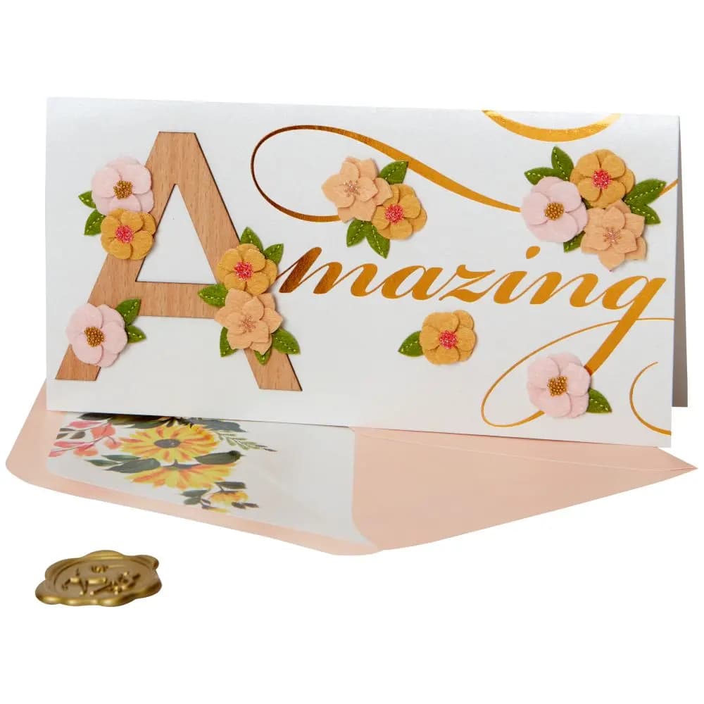 Amazing Lettering Birthday Card 3D view