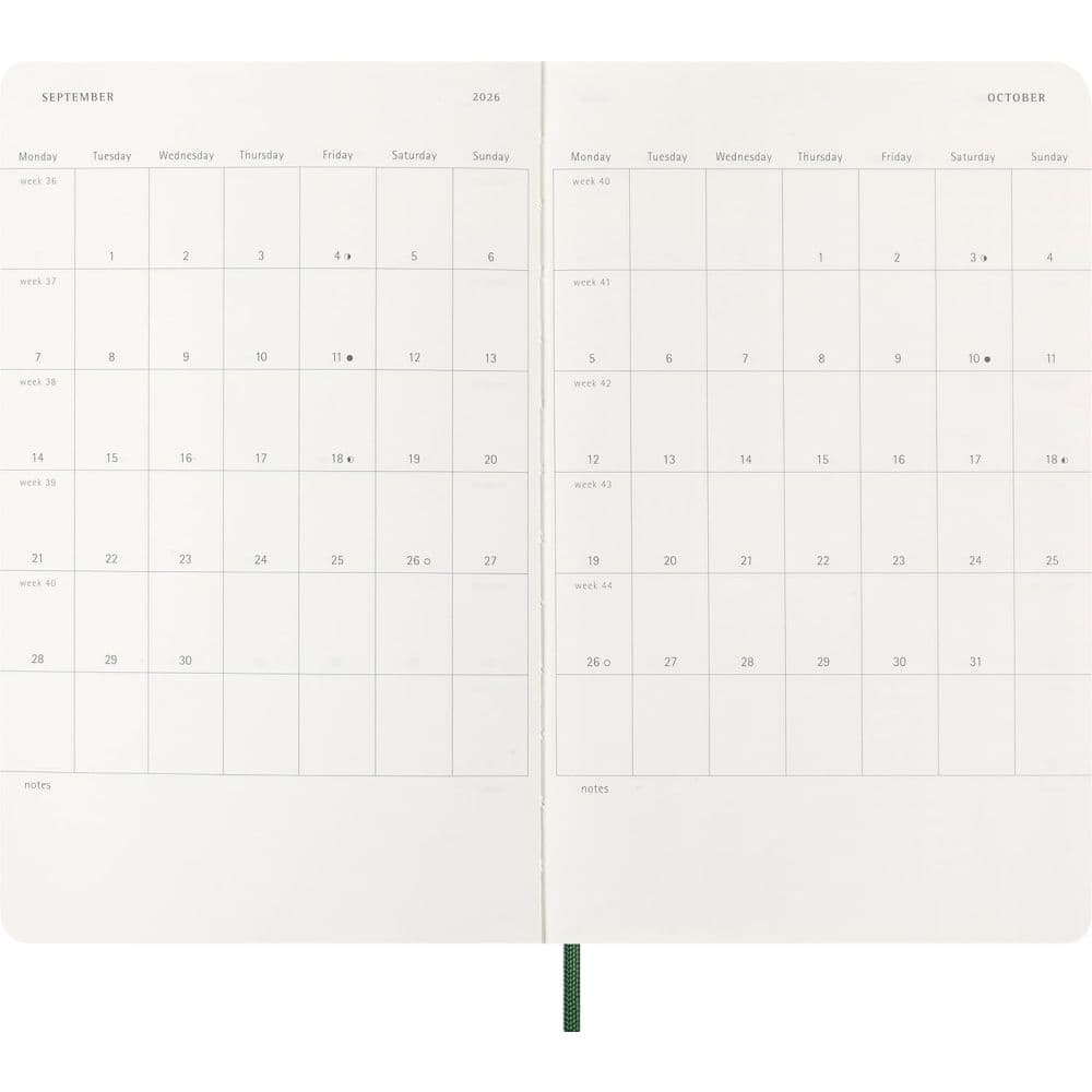 Moleskine Soft Cover Large Myrtle 2026 Daily Planner Second Alternate Image