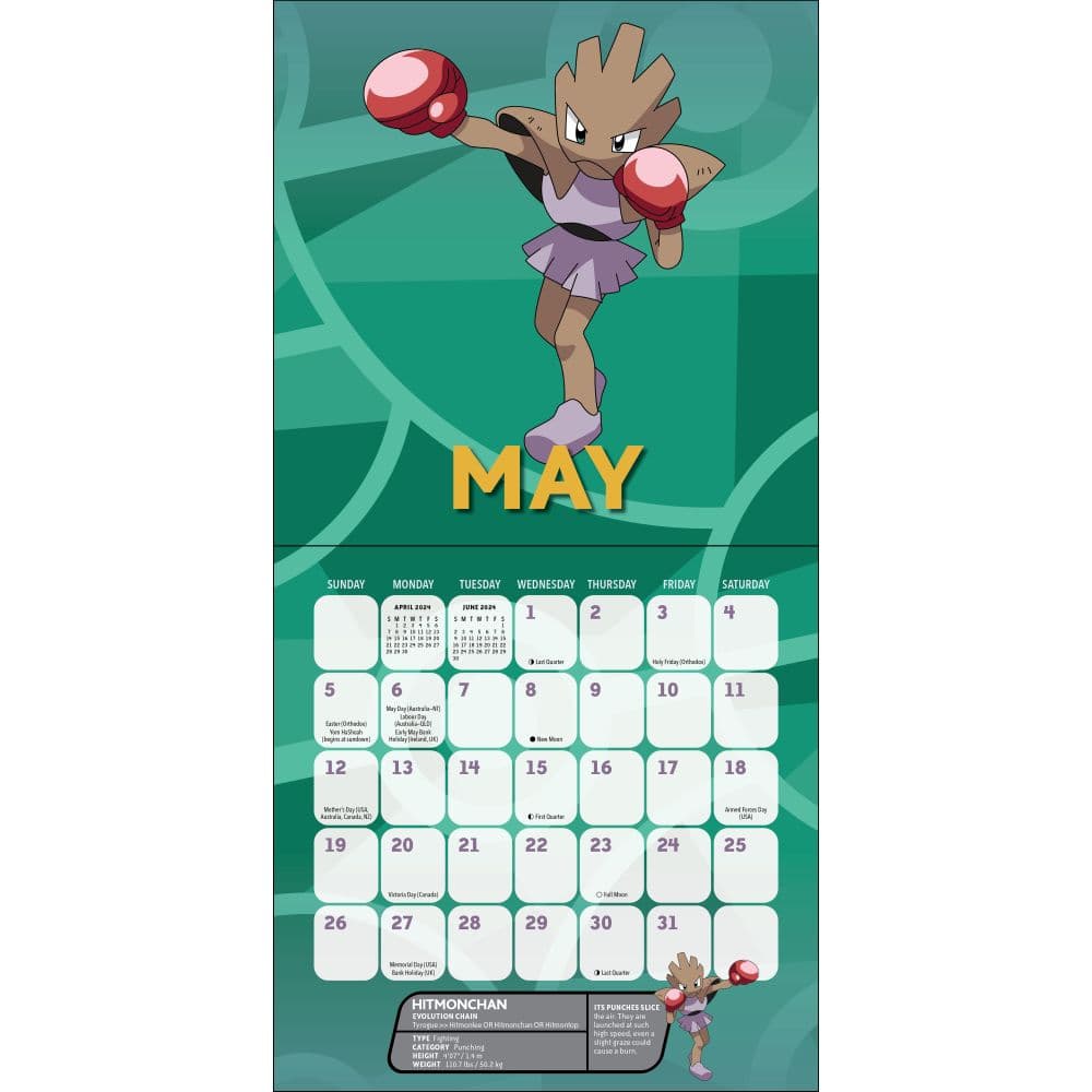 Pokemon 2024 Mini Wall Calendar Third Alternate Image width=&quot;1000&quot; height=&quot;1000&quot;