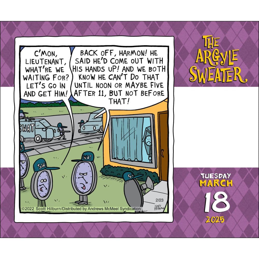 Argyle Sweater 2025 Desk Calendar