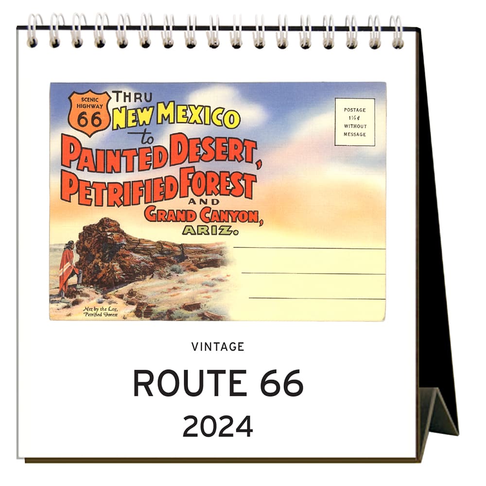 Route 66 Nostalgic 2024 Easel Desk Calendar