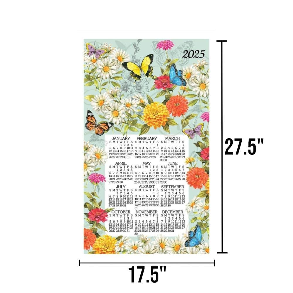 Butterfly Garden 2025 Calendar Towel First Alternate Image