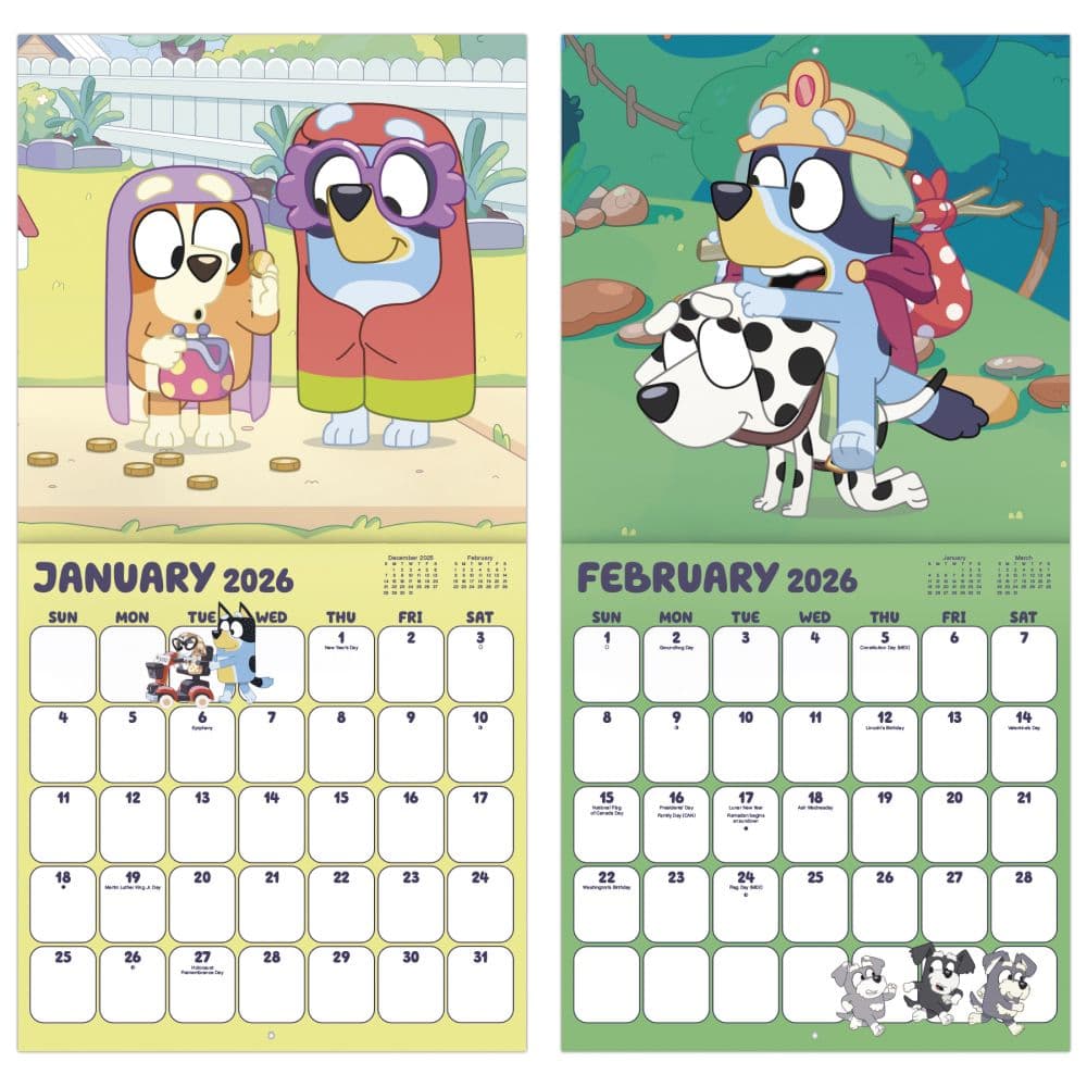 Bluey 2026 Wall Calendar Fifth Alternate Image