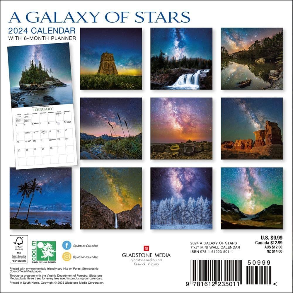 Galaxy of Stars 2024 Mini Wall Calendar First Alternate Image width=&quot;1000&quot; height=&quot;1000&quot;