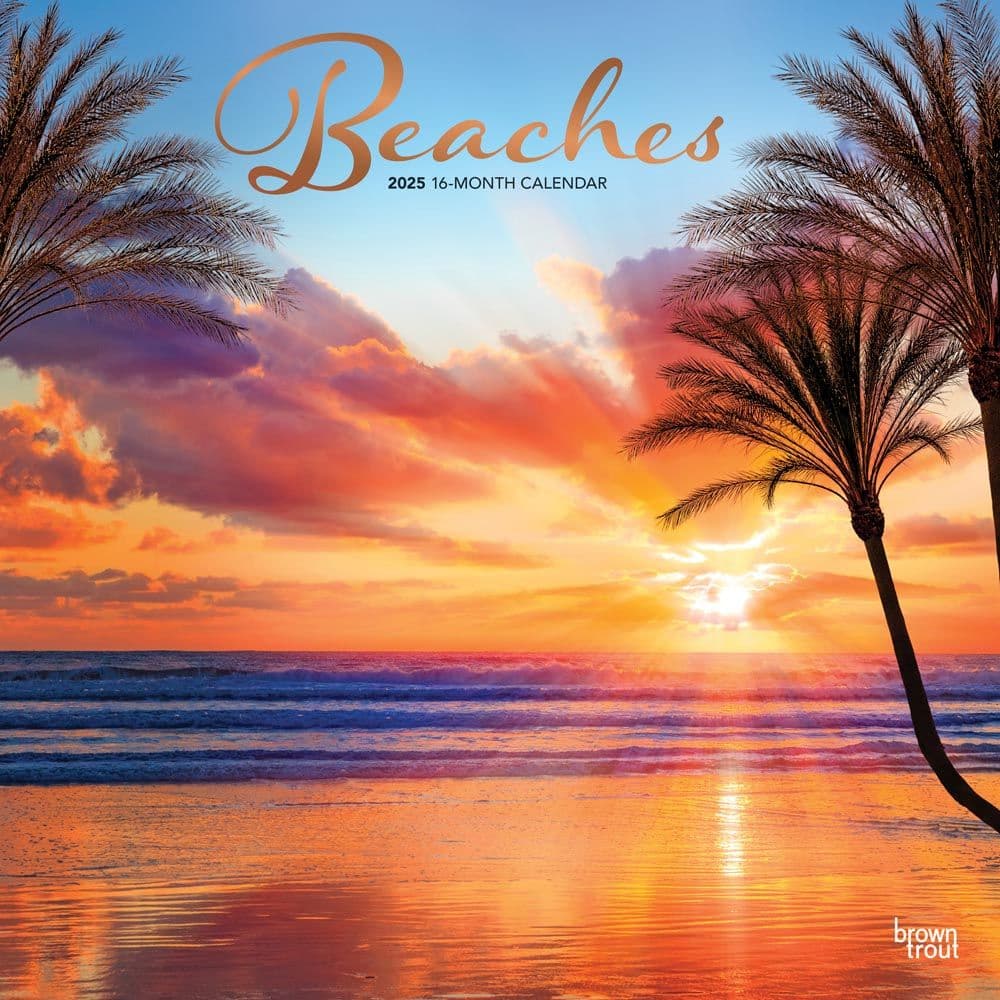 Beaches 2025 Wall Calendar
