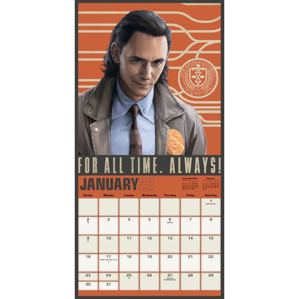 Marvel Loki 2022 Wall Calendar