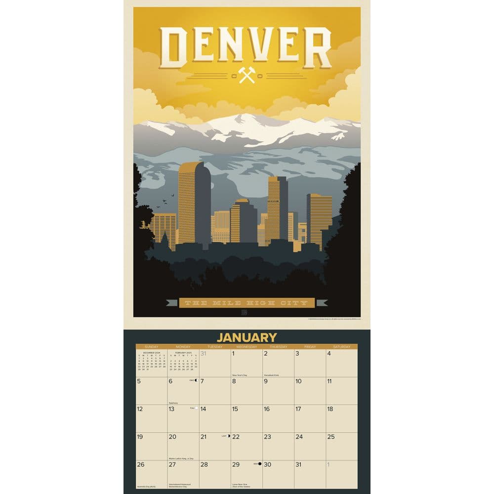 Great American Road Trip Travel Post 2025 Wall Calendar Second Alternate Image width="1000" height="1000"