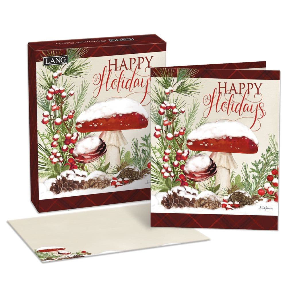 Holiday Mushrooms by Nicole Tamarin Boxed Christmas Cards Main Image