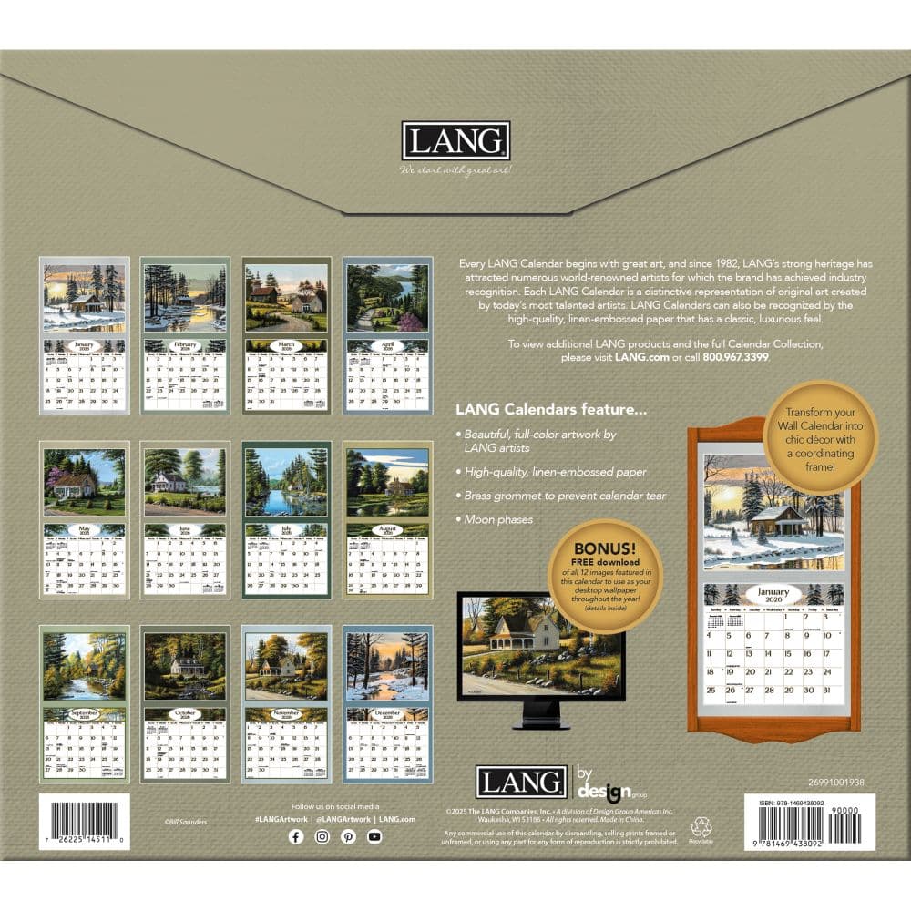 Road Home 2026 Wall Calendar by Bill Saunders_ALT2