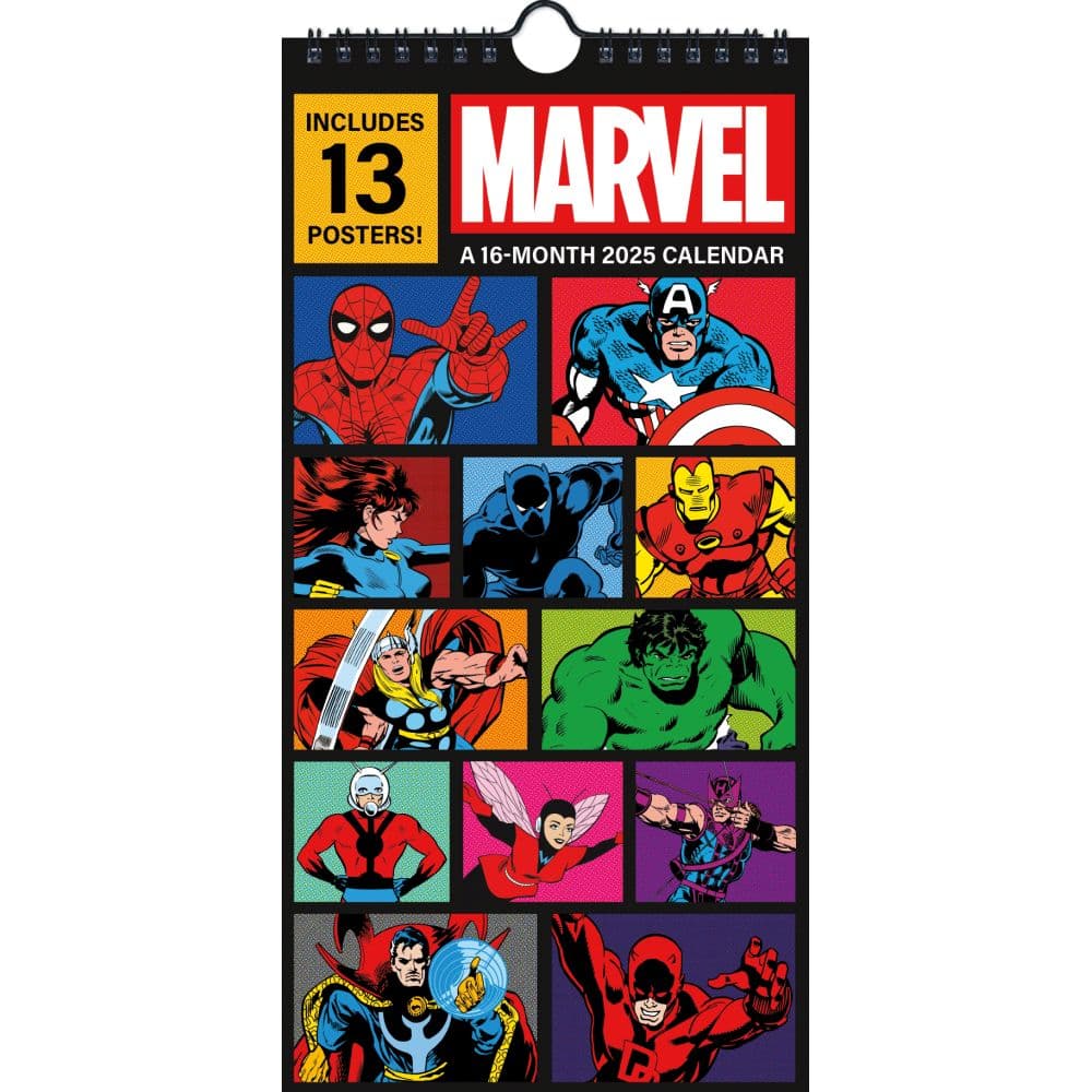 Marvel Comics 2025 Slim Wall Calendar