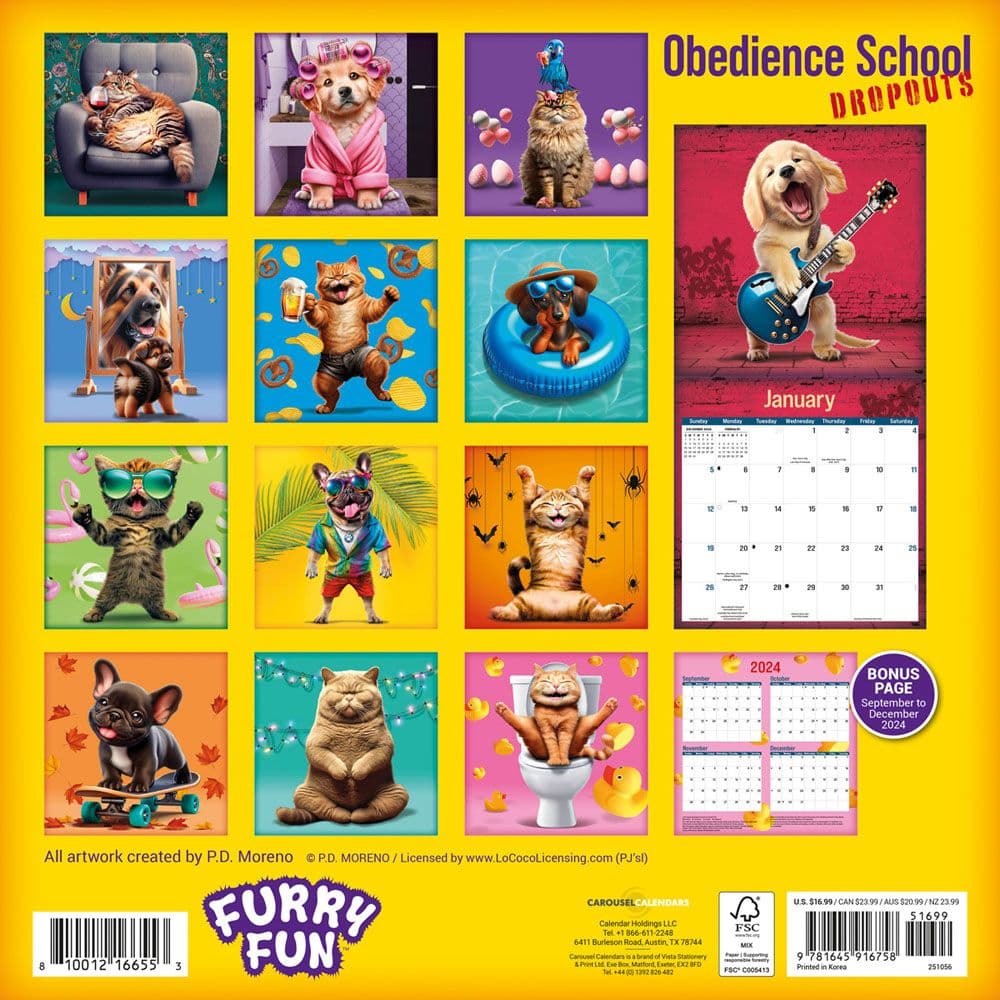 Furry Fun Moreno 2025 Wall Calendar First Alternate Image width=&quot;1000&quot; height=&quot;1000&quot;