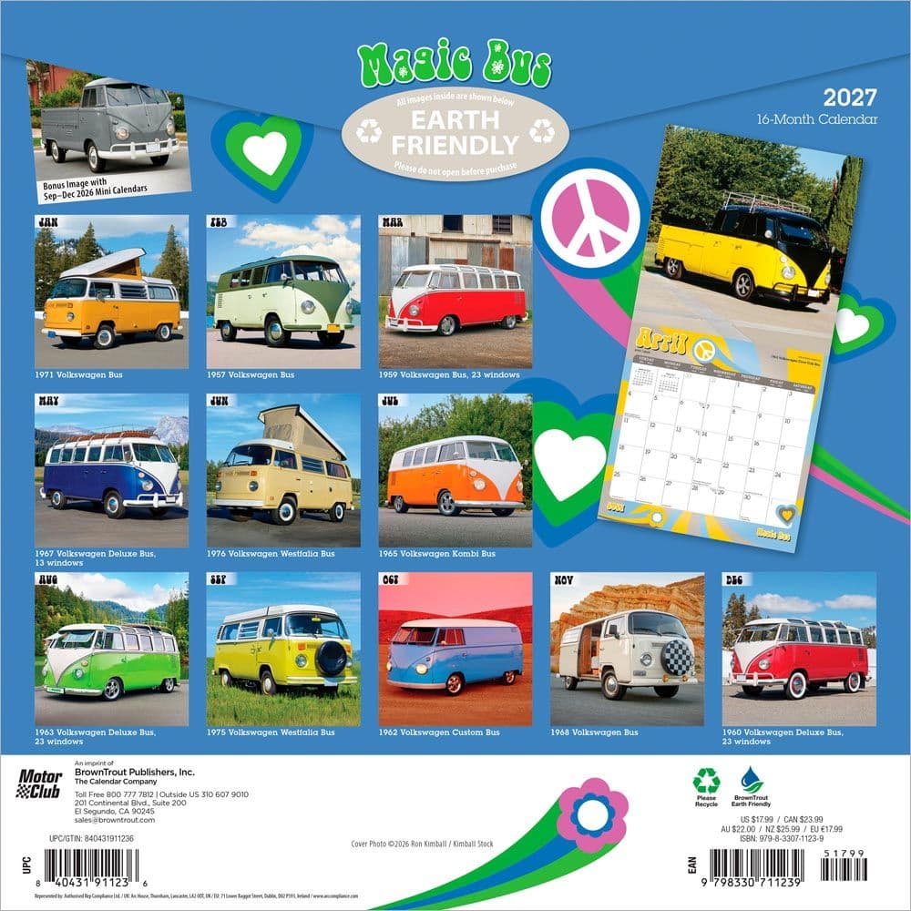 Magic Bus 2027 Wall Calendar First Alternate Image
