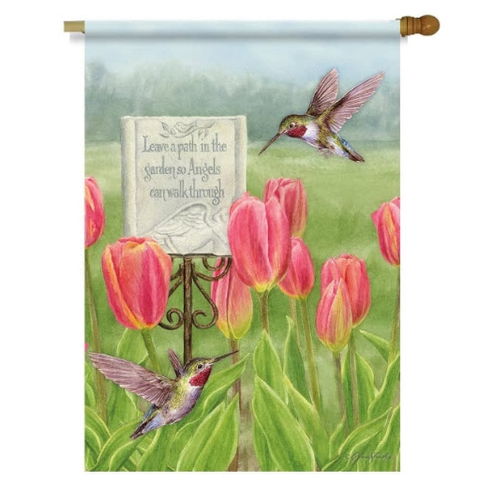 Garden Path Outdoor Flag-Large - 28 x 40 by Jane Shasky Main Image
