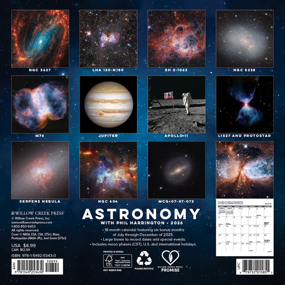 Astronomy 2026 Mini Wall Calendar First Alternate Image