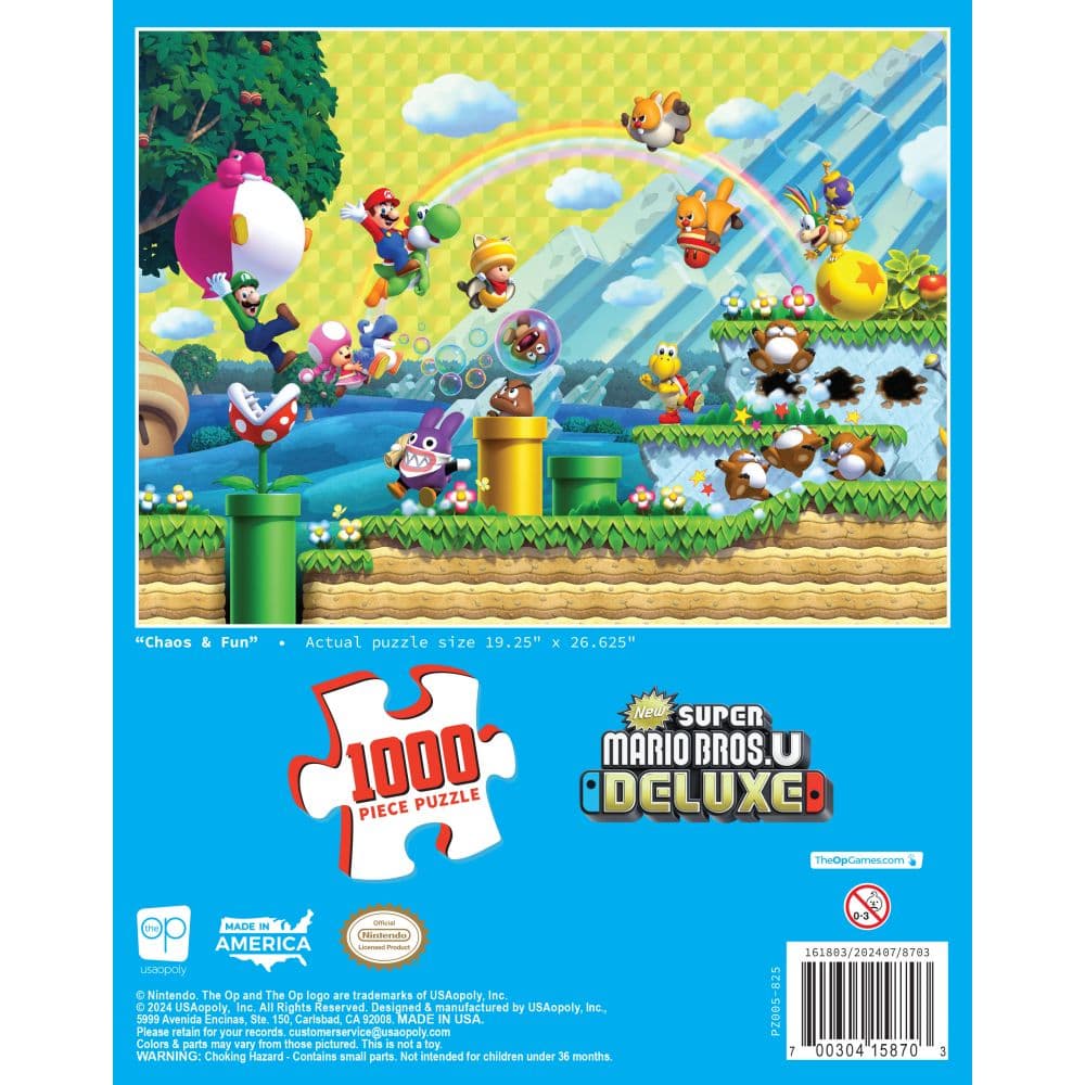 Super Mario Chaos Fun 1000 Piece Puzzle Eighth Alternate Image