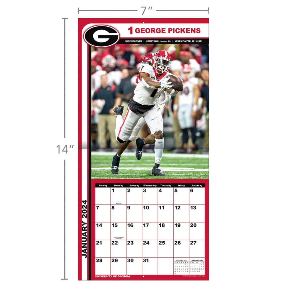 Bulldogs 2024 Mini Wall Calendar