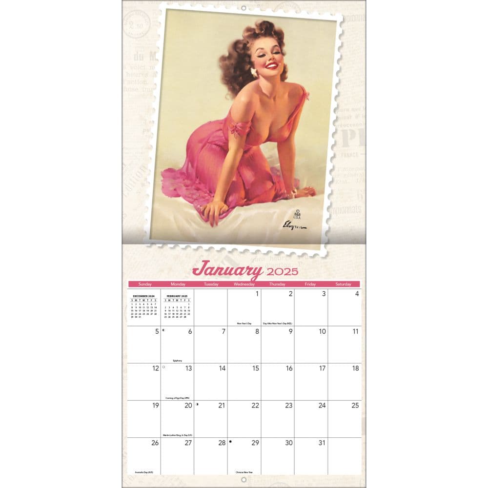 Pin Up 2025 Wall Calendar - Calendars.com