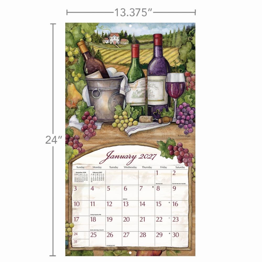 Wine Country 2027 Wall Calendar by Susan Winget Third Alternate Image