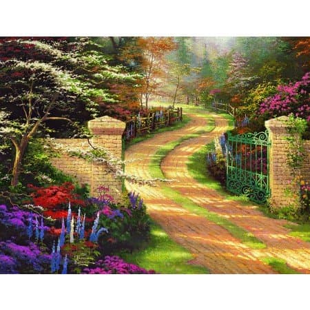 Spring Gate Guest Book by Thomas Kinkade