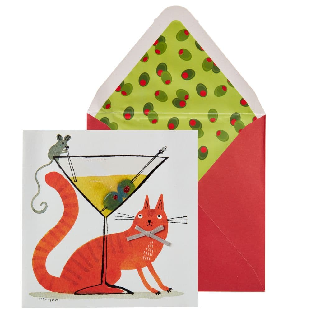 Cat Mouse &amp; Martini Birthday Card Main Product Image width=&quot;1000&quot; height=&quot;1000&quot;