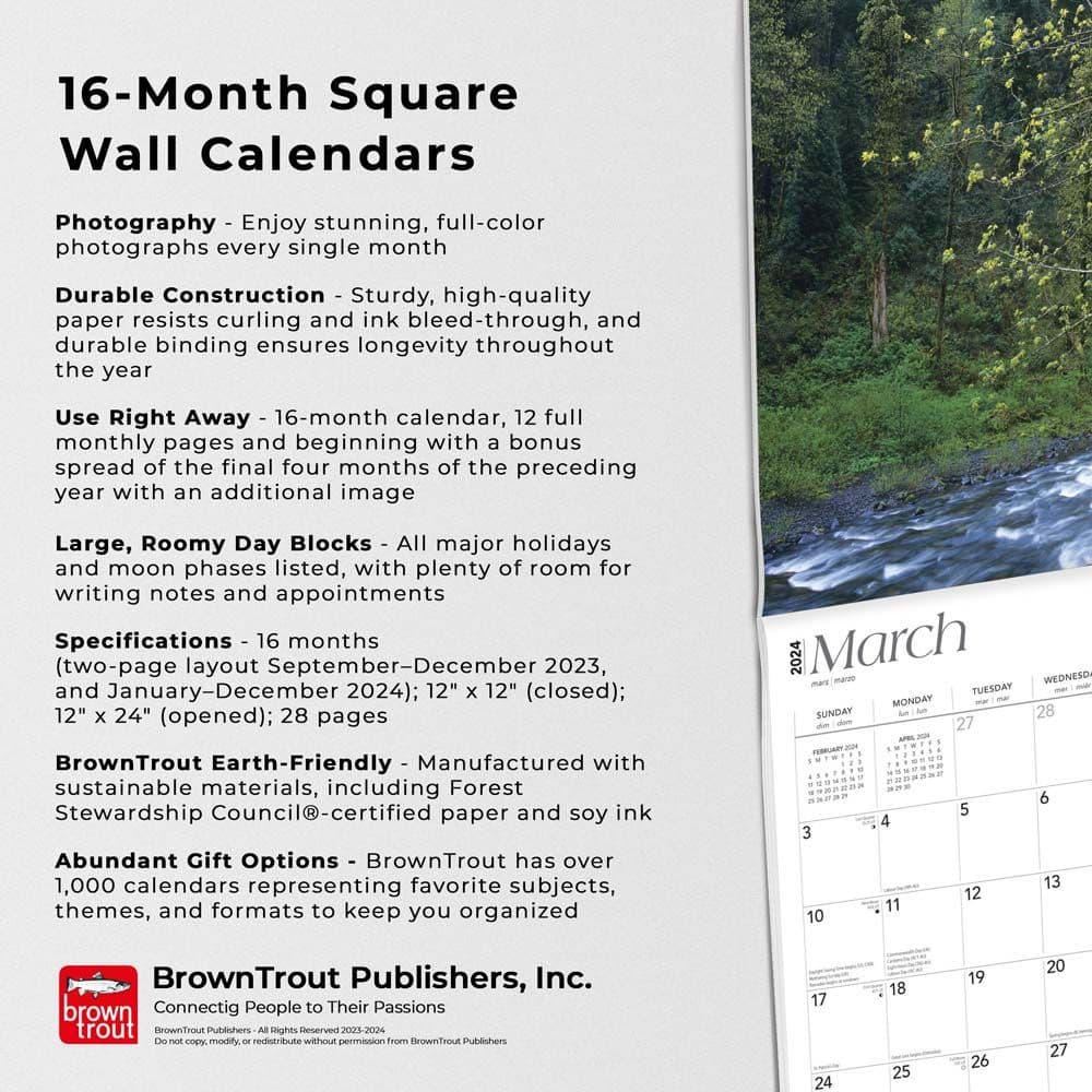 Oregon Wild and Scenic 2024 Wall Calendar Fourth Alternate  Image width=&quot;1000&quot; height=&quot;1000&quot;