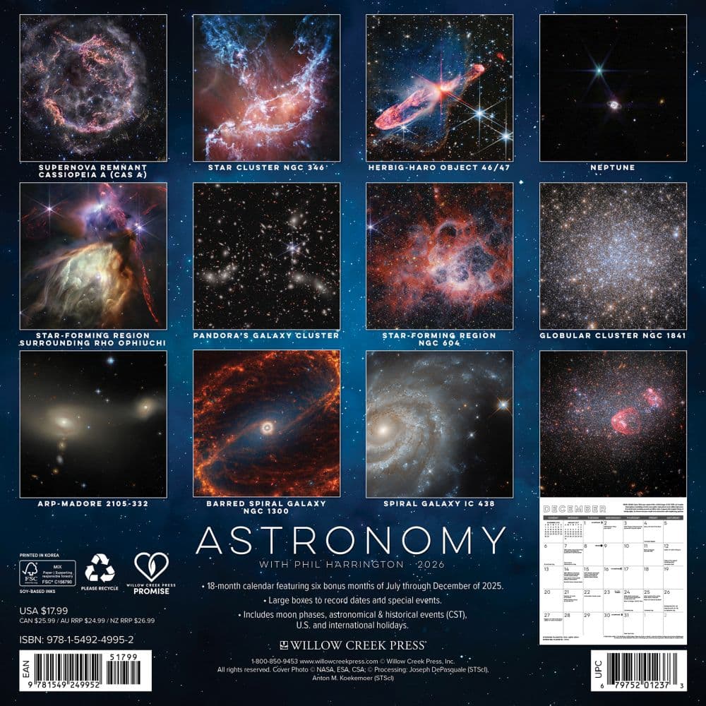 Astronomy 2026 Wall Calendar First Alternate Image