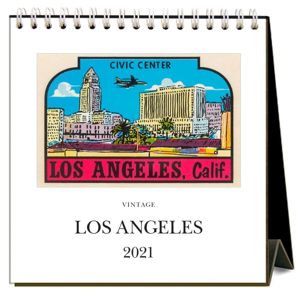 2021 Los Angeles Nostalgic Easel Calendar