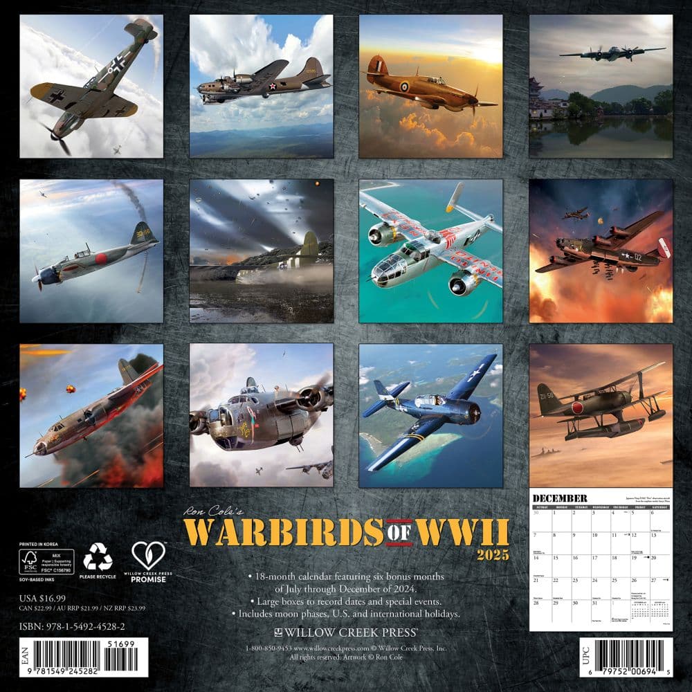 Warbirds of WWII 2025 Wall Calendar - Calendars.com