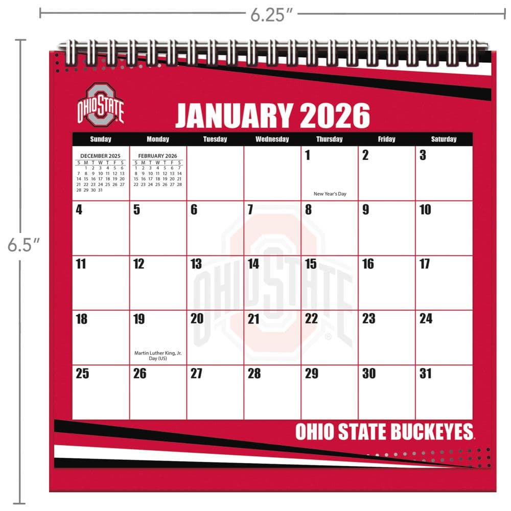 Ohio State Buckeyes 2026 Easel Desk Calendar Second Alternate Image