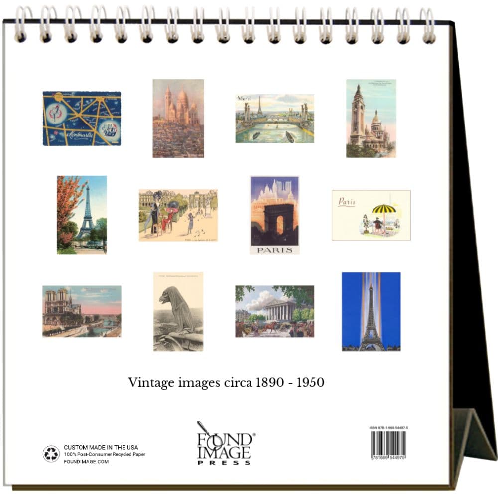 Nostalgic Paris 2025 Easel Desk Calendar First Alternate Image width="1000" height="1000"