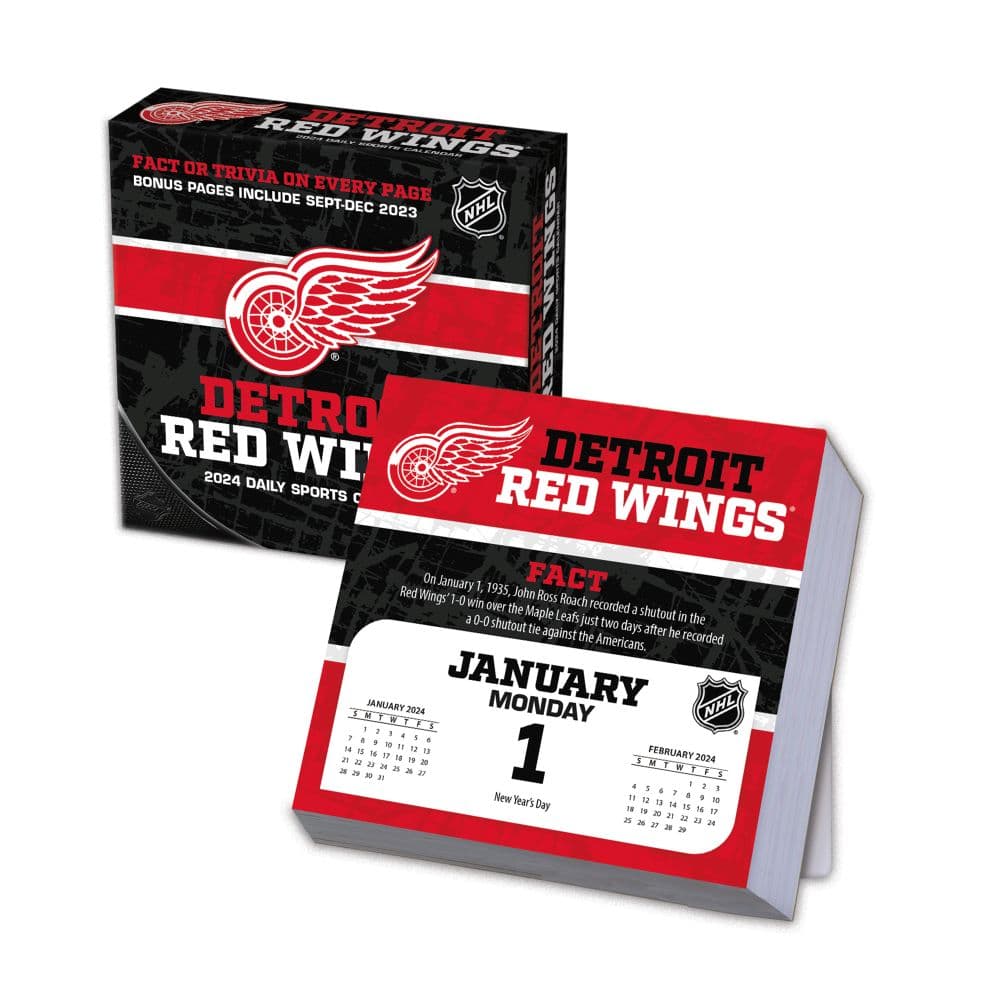 Detroit Red Wings 2024 Desk Calendar Main Product Image width=&quot;1000&quot; height=&quot;1000&quot;
