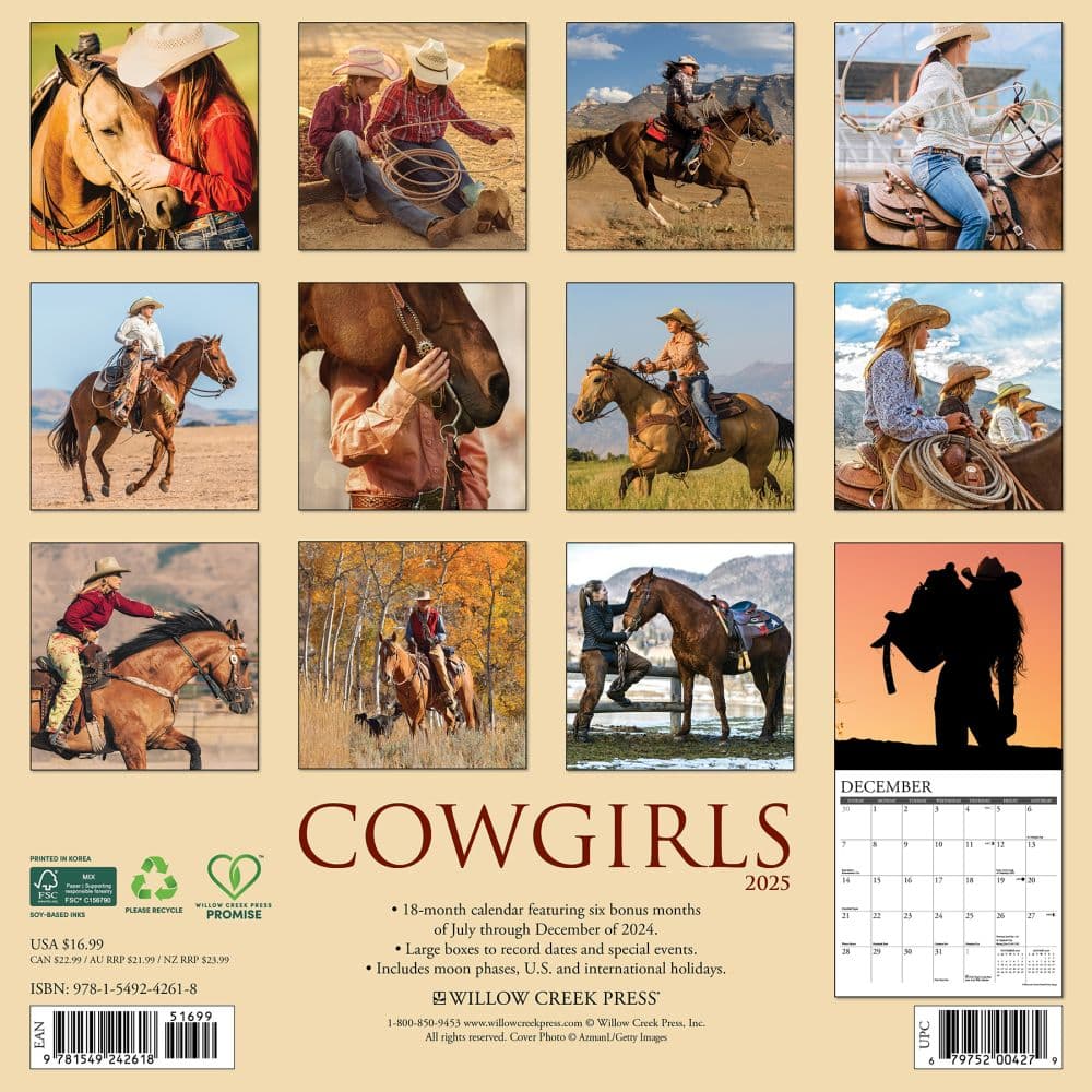 Cowgirls 2025 Wall Calendar First Alternate Image width=&quot;1000&quot; height=&quot;1000&quot;