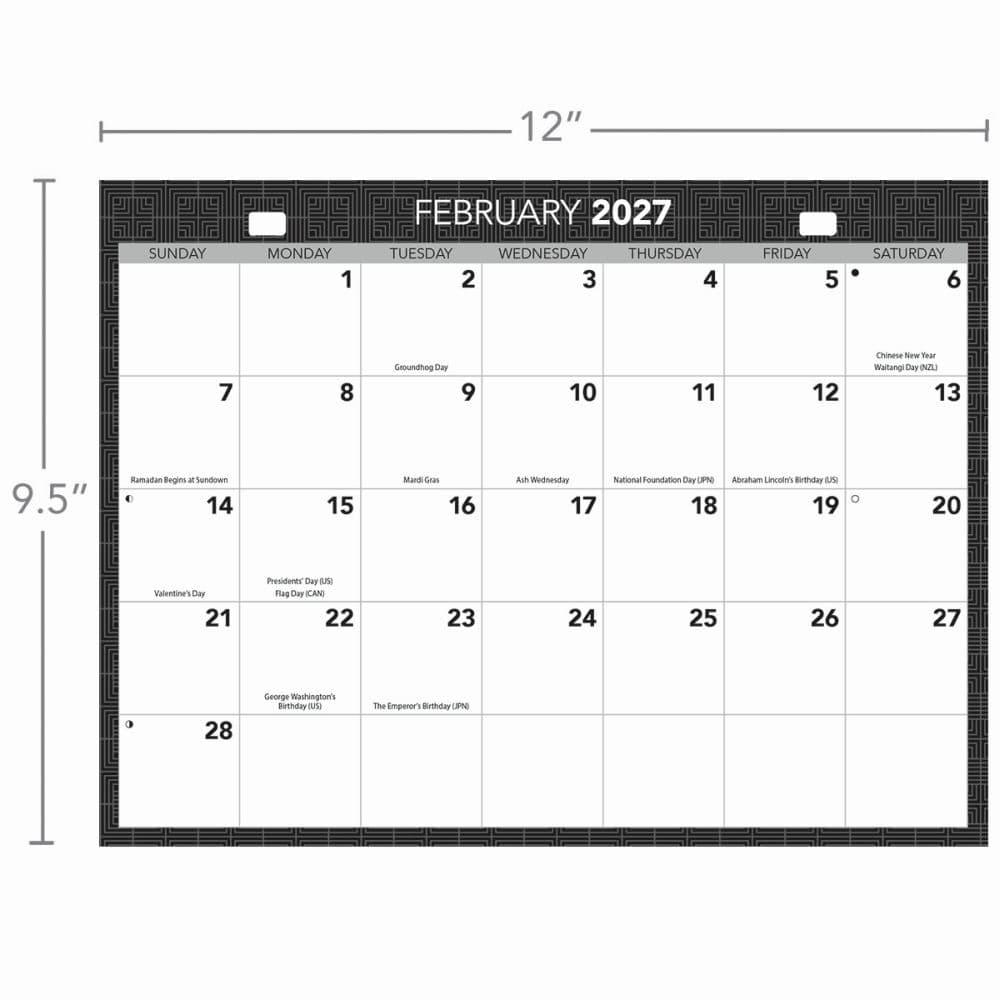 Office Tri View 2027 Wall Calendar Fourth Alternate Image