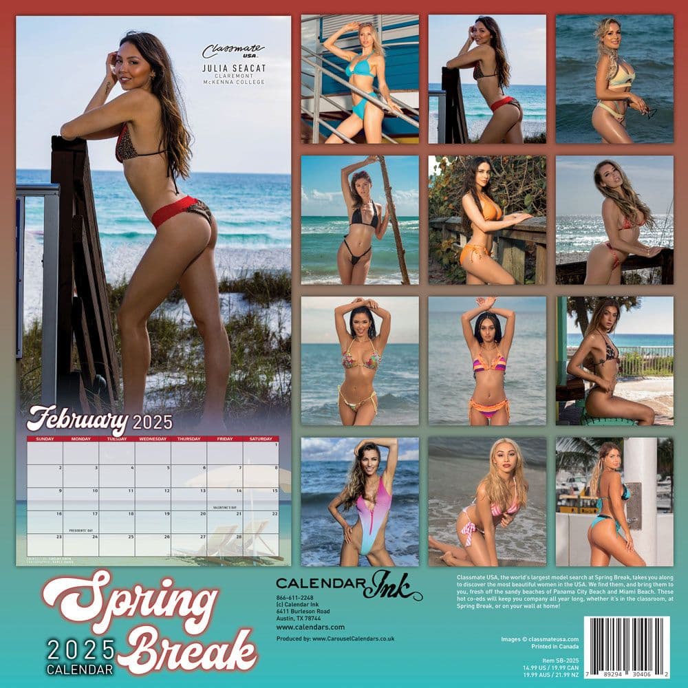 Spring Break 2025 Wall Calendar First Alternate Image